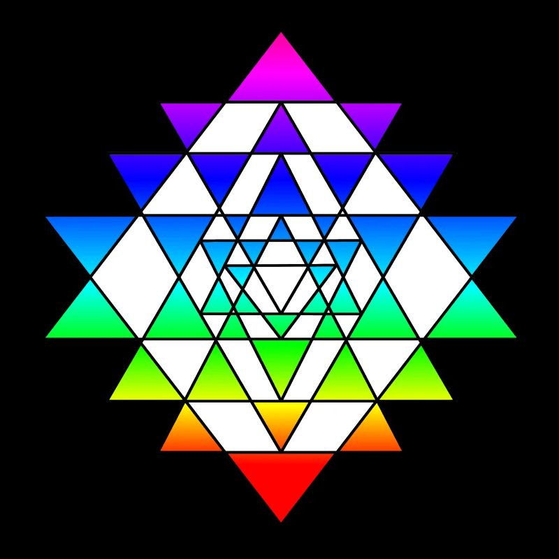 Arc-en-ciel Sri Yantra