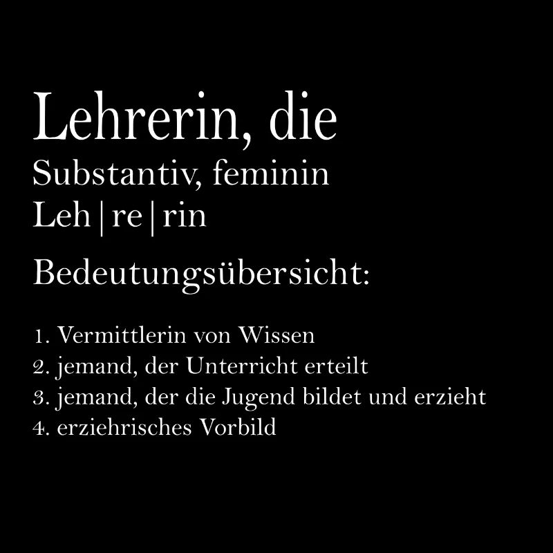 Definition Lehrerin