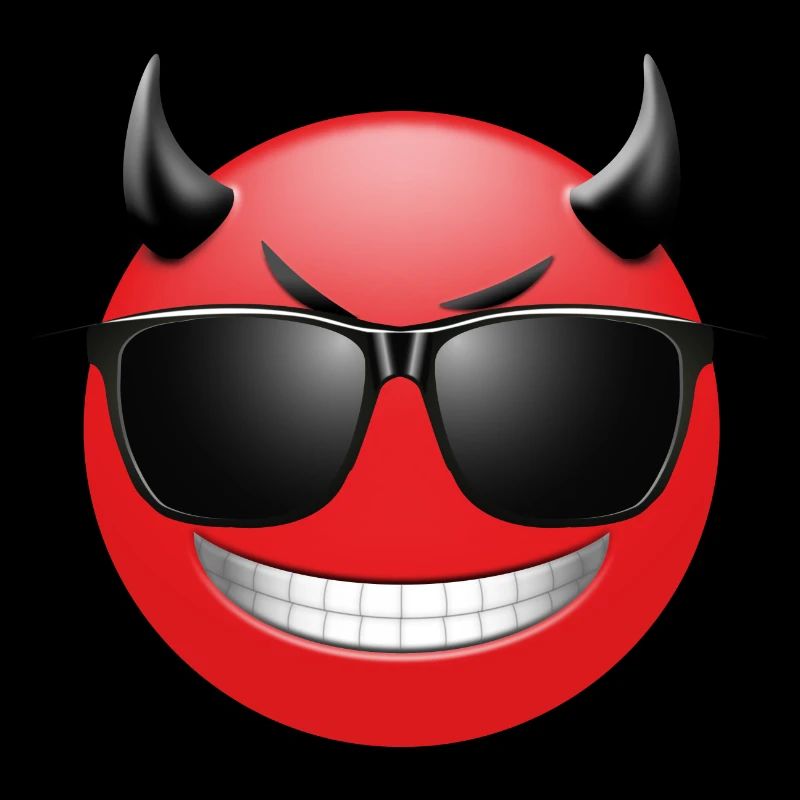 EMOJI devil with sunglasses funny design