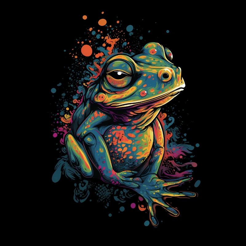 Trippy Frog - Motif psychédélique