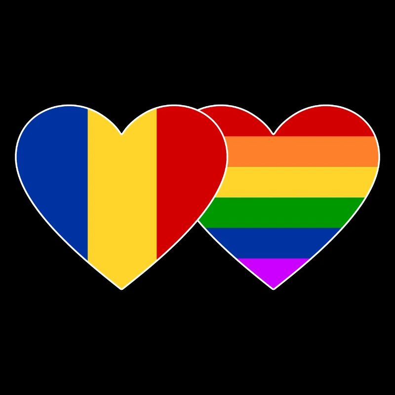 Drapeau arc-en-ciel de Roumanie