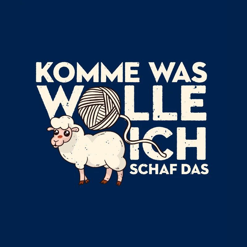Komme was wolle ich Schaf das Schaf Wolle Design