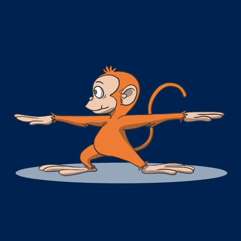 Affe Yoga Krieger 2 Pose