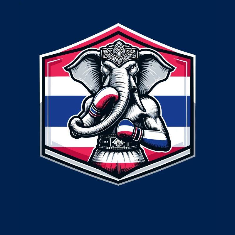 Drôle Muay Thai Boxe Eléphant Boxe