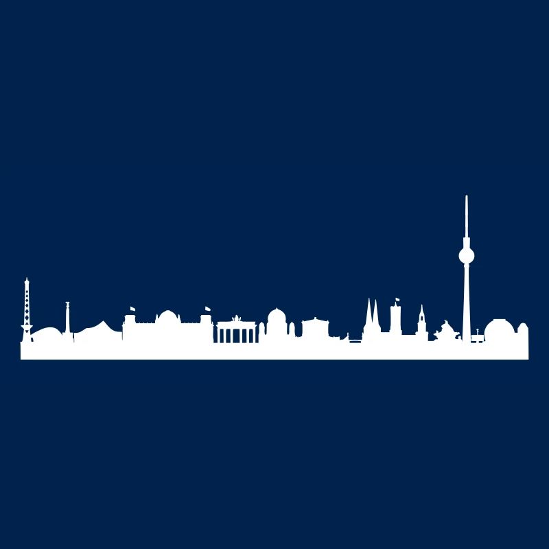 Conception graphique de vecteur subtile de skyline de Berlin