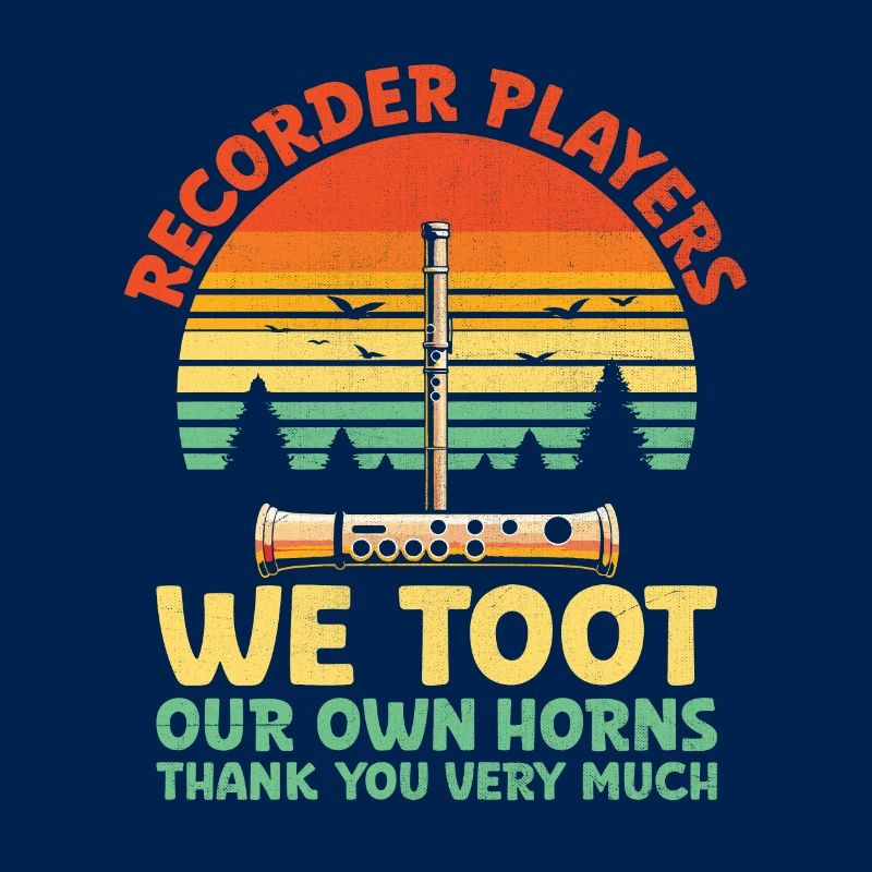 Blokfluitspelers We Toeter Onze Eigen Hoorns Dank U V