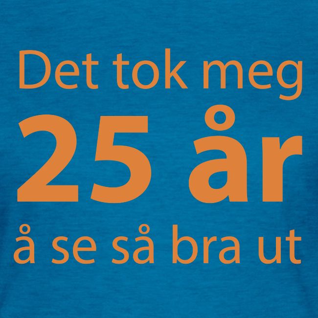 det tok meg 25 a r
