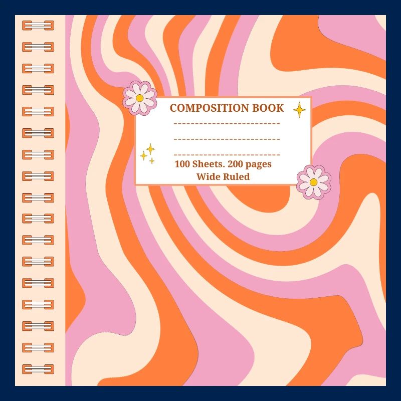 Composition Notebook Hippie Costume