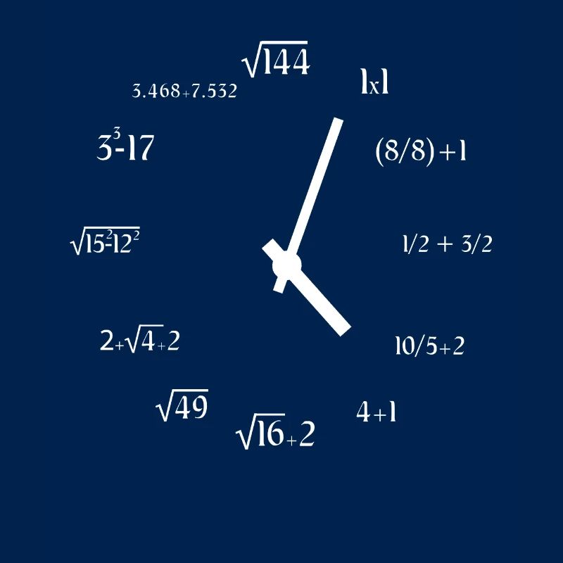Math Clock Drôle Mathématiques Horloge Meme Math Clock