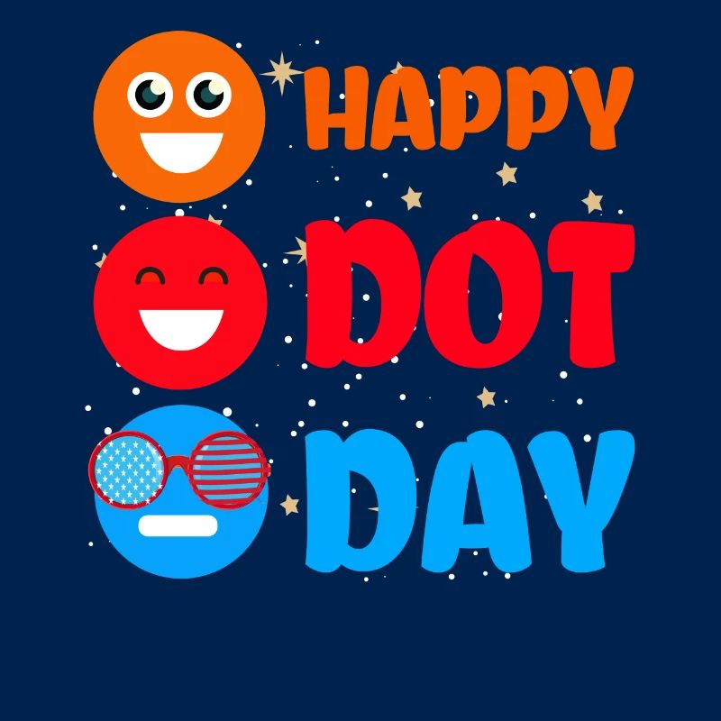 Cute Dot Pattern Colorful Smile Happy Dot Day