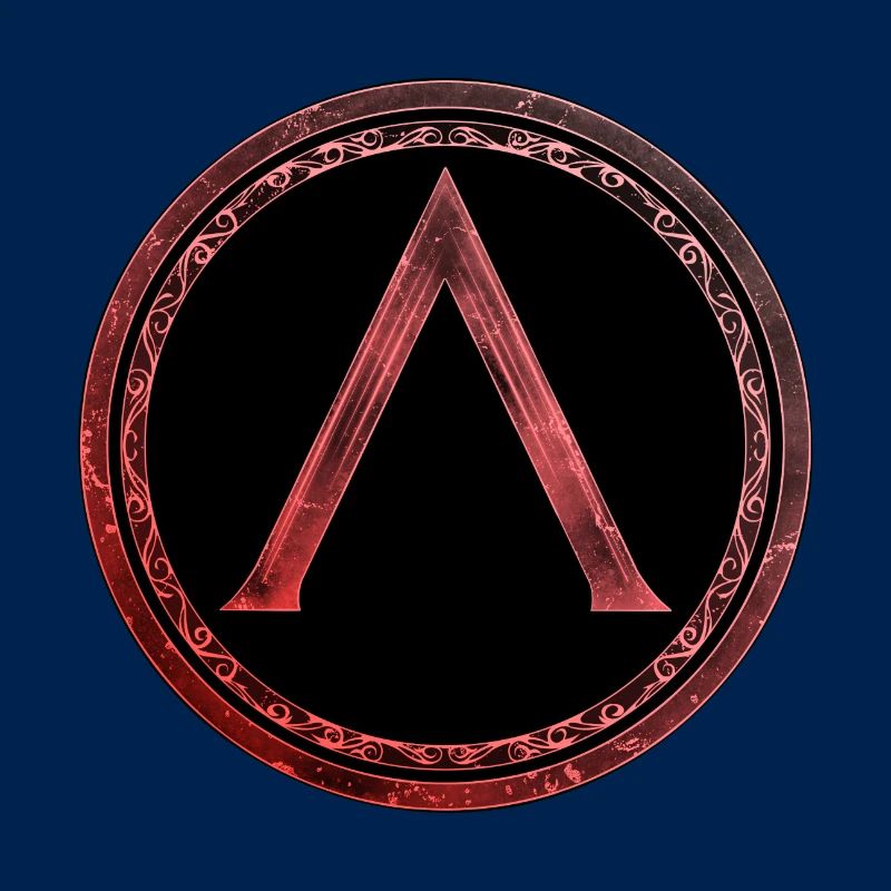 Sparta Lambda symbol Celtic fire red