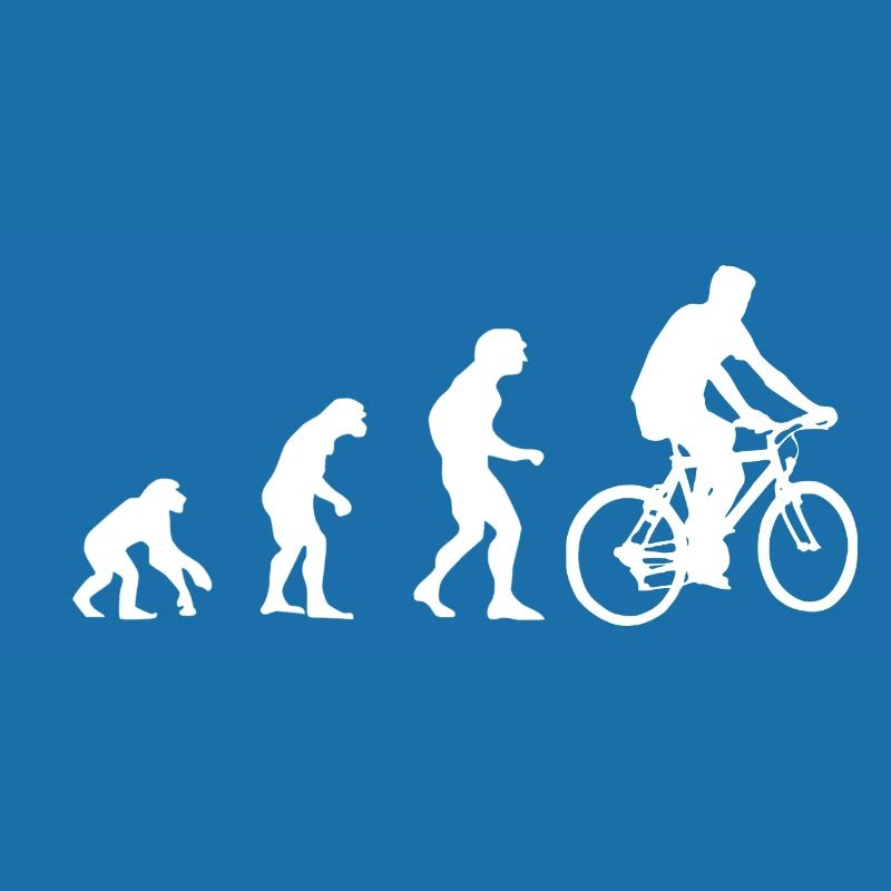 Evolution, singes au cycliste, vtt