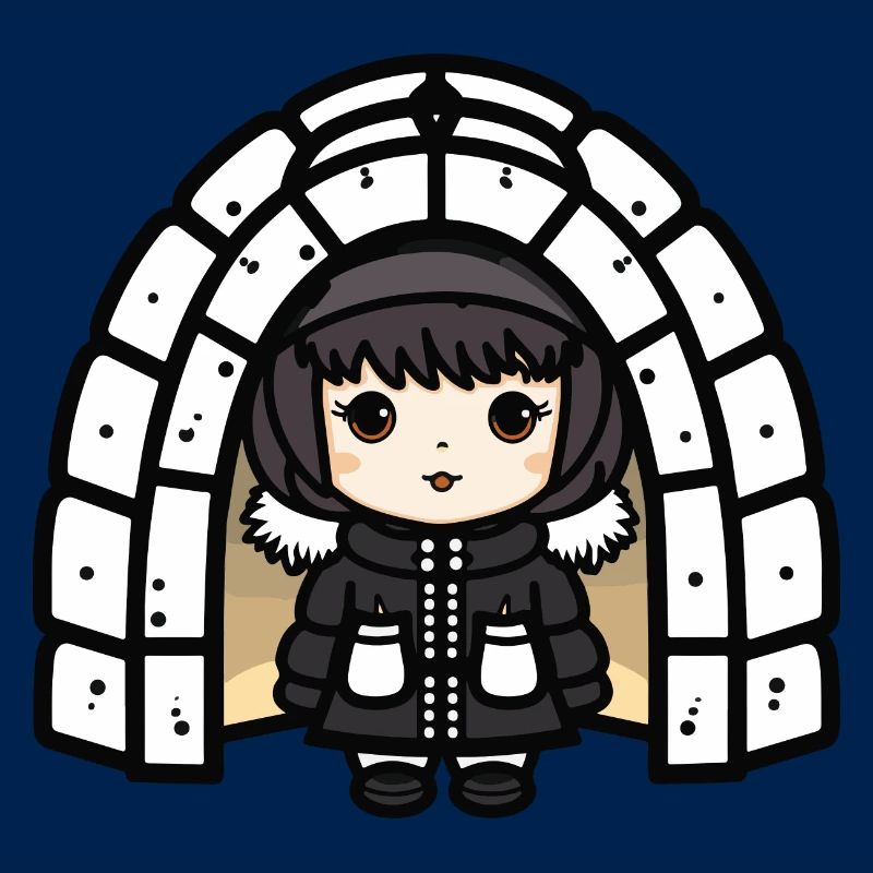Igloo Eskimo Winter Comic