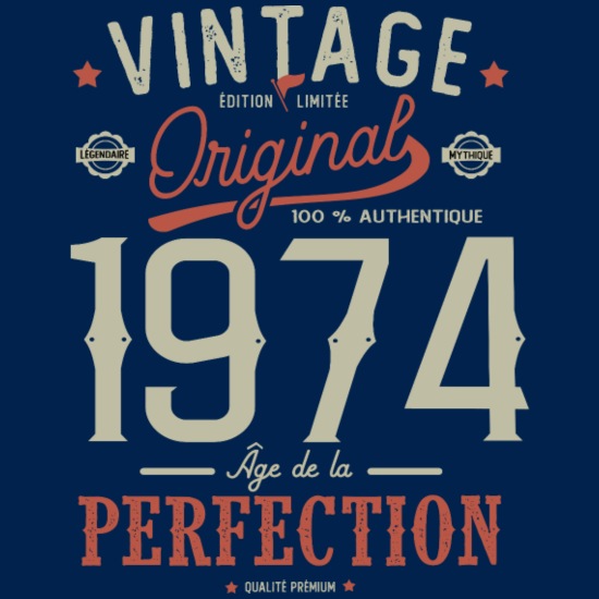 Age of Perfection 1974 Birthday 49 years' Women's T-Shirt ...