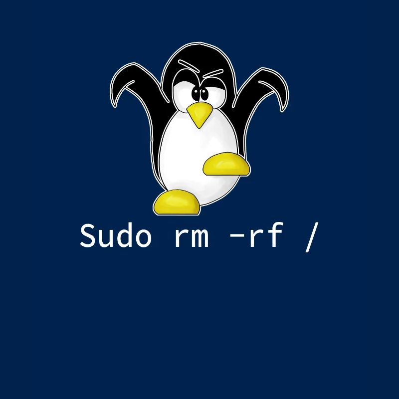 Tux Linux Pingouin Sudo Rm Rf | Hacke geek geek
