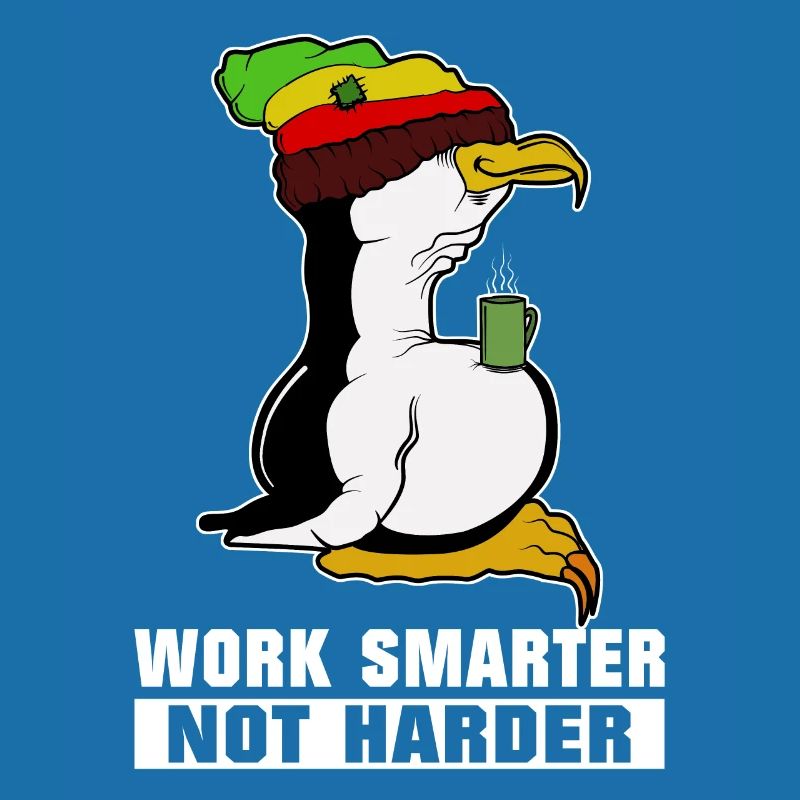 Linux Pinguin Kaffeepause Rasta Informatik PC Nerd