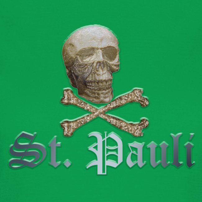St. Pauli (Hamburg) Piraten Symbol mit Schädel
