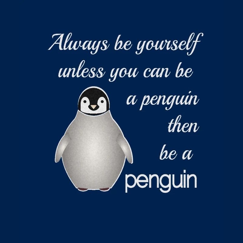 Sei ein Pinguin