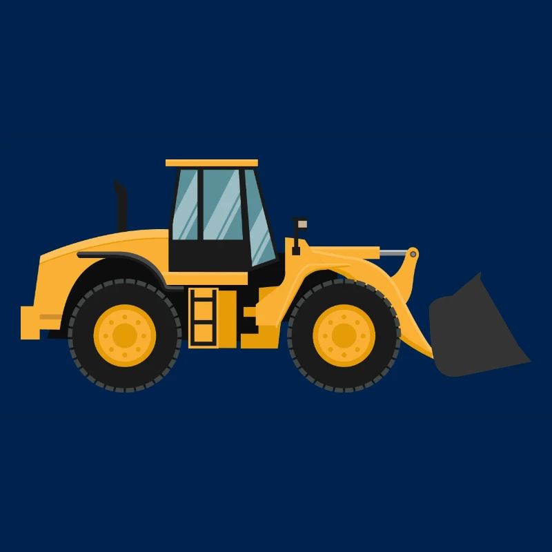 Loading Machine Silhouette Gift Wheel Loader Driver
