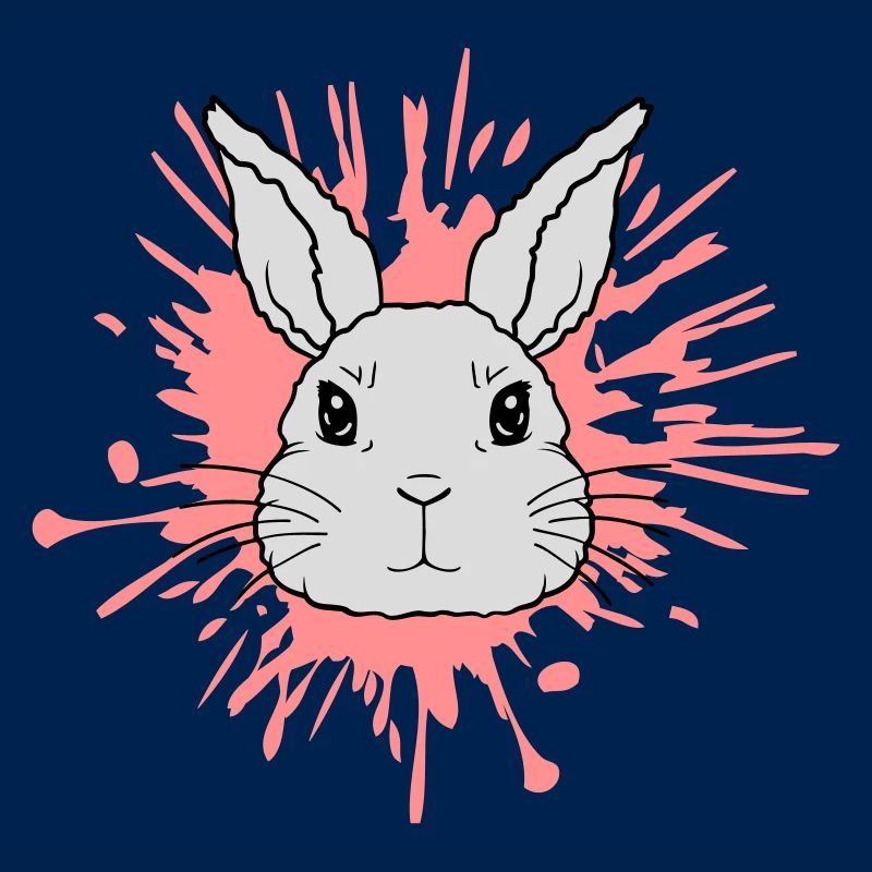 Éclaboussures de couleur gouttes lapin éclaboussures