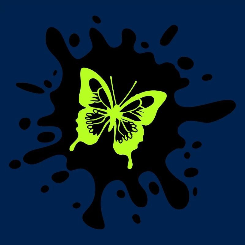 Papillon éclaboussures de couleur