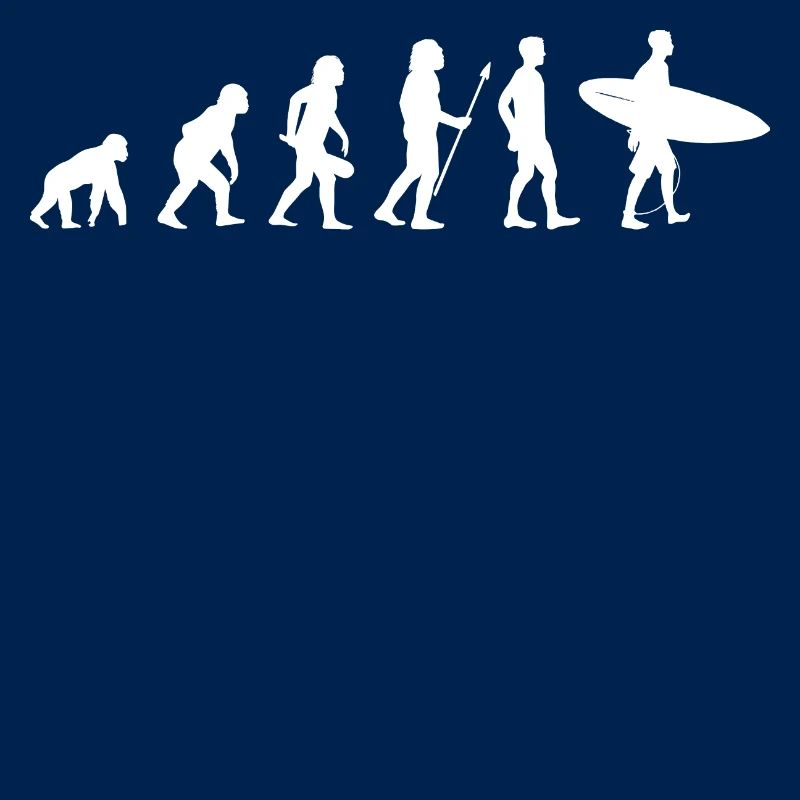 Surfing Evolution - Surf Surfer Affe Mensch