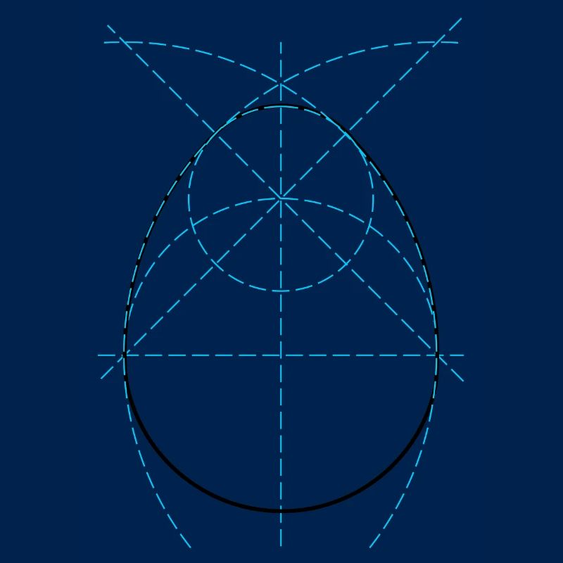 Technical Happy Easter Drawing