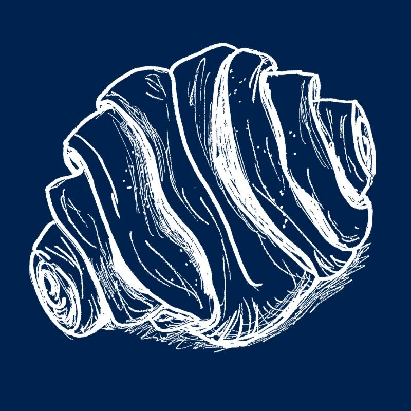 Franzbrötchen sketch white