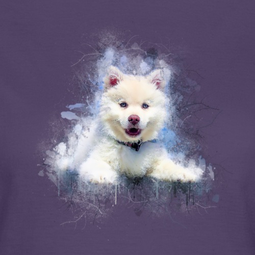 Siberian Husky White Cute Puppy -di- Wyll-Fryd - Maglietta da donna