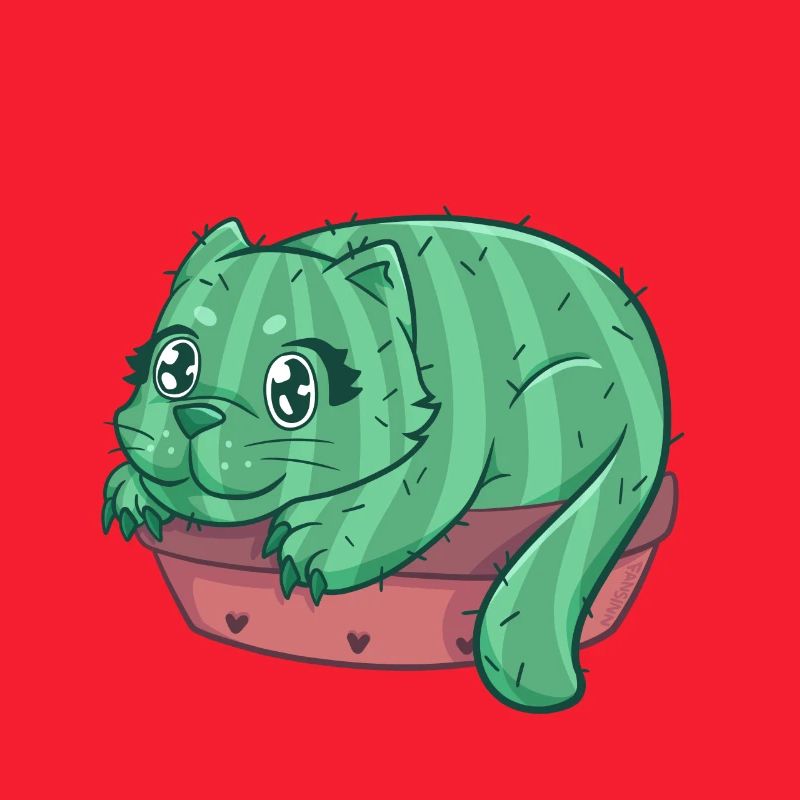 Catcus cat cactus kitten house tiger