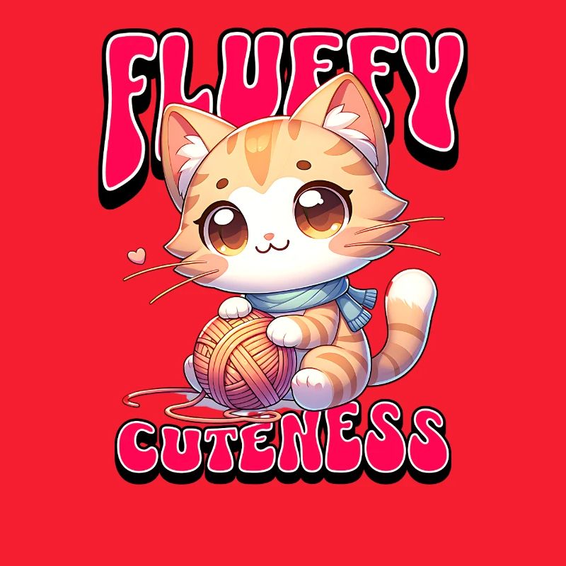 Mignon moelleux - Conception de chat mignon