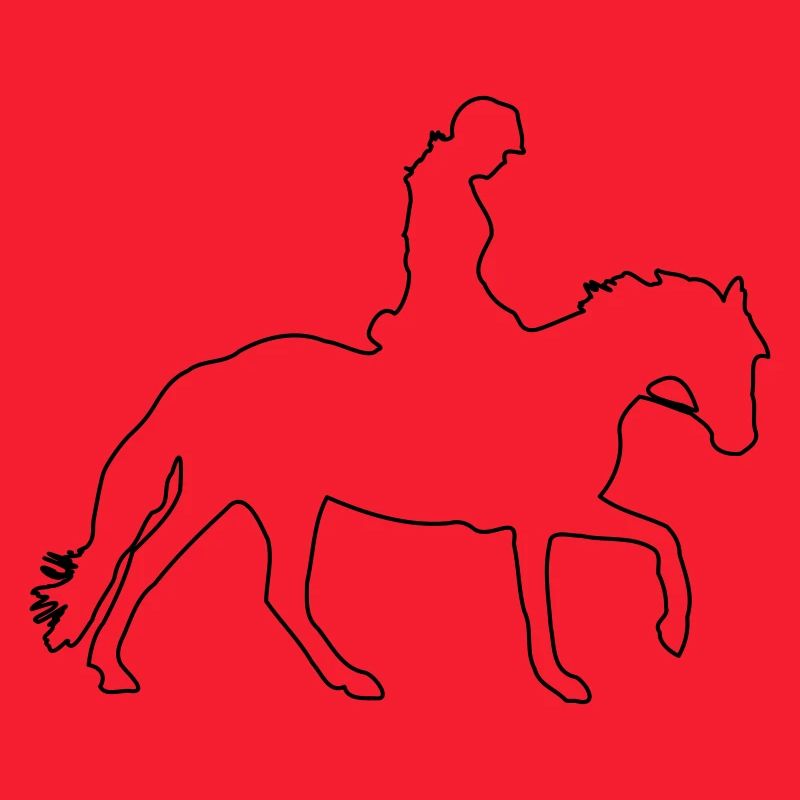 Equestrian Horse Step Minimalist Oneline