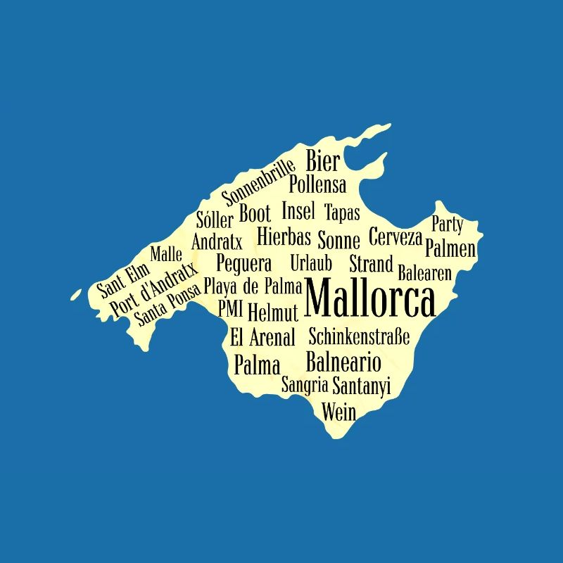 Mallorca Wordcloud Insel Urlaub Sonne