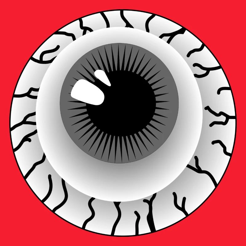 Globe oculaire gris
