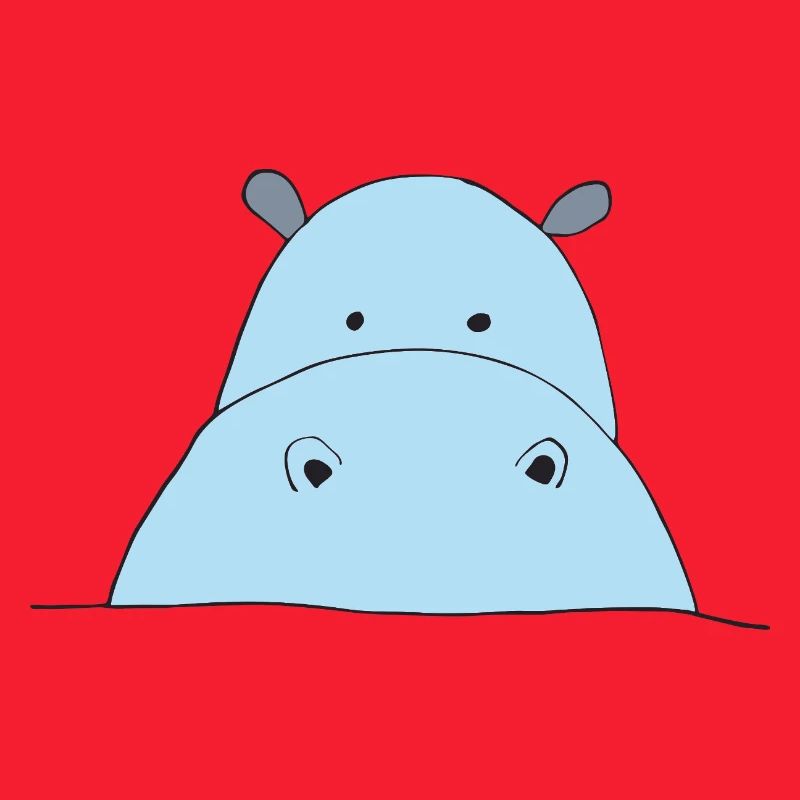 Blauer Hippo Blickfang