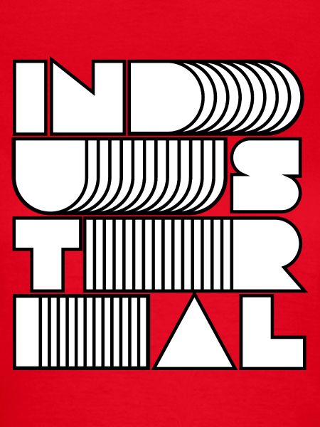 Industrielle Op-Art-Buchstaben