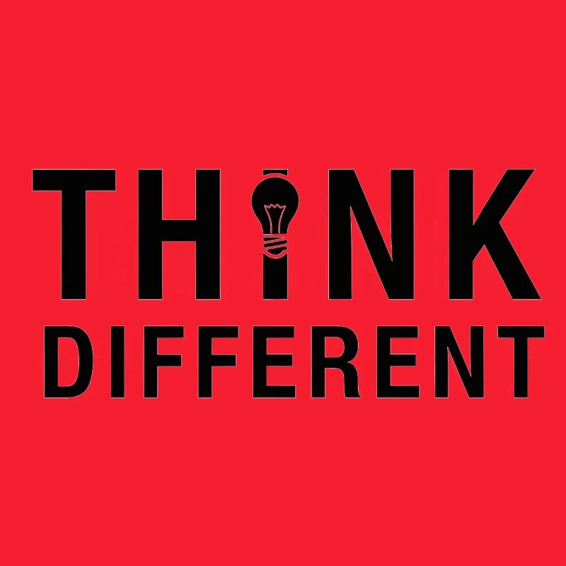 Creative Think Different Lightbulb Design