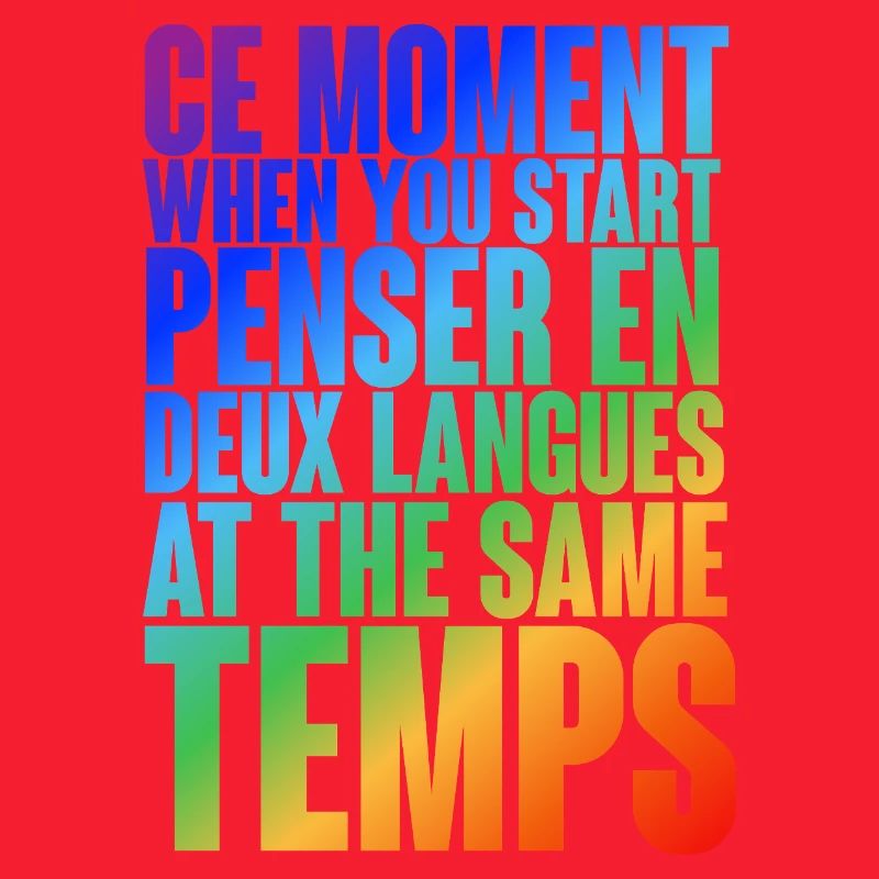 Motif de pensée multilingue en dégradé de couleurs