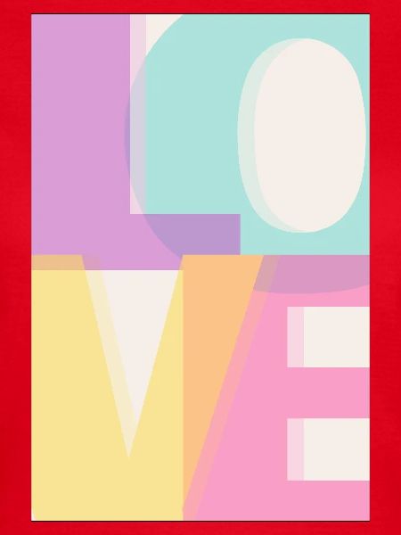 LOVE  Pastell 