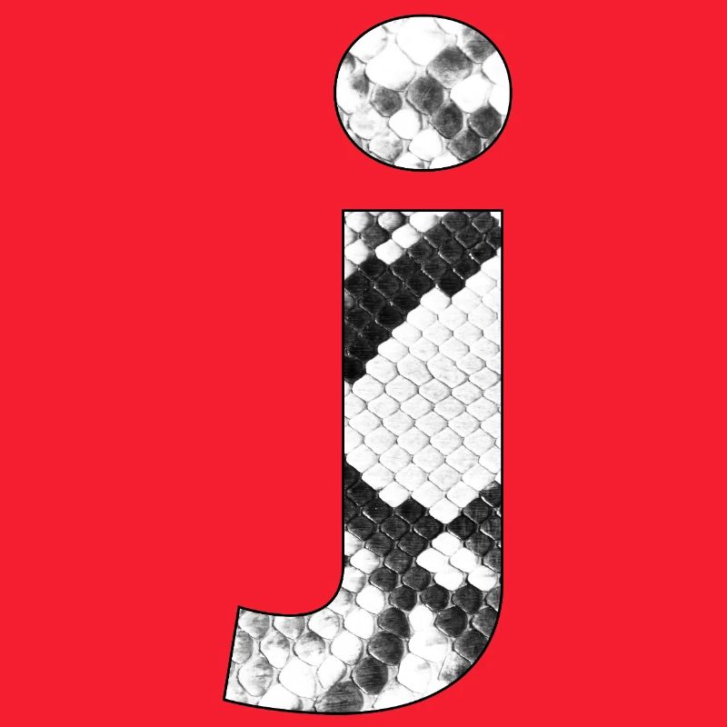 Snake pattern letter j