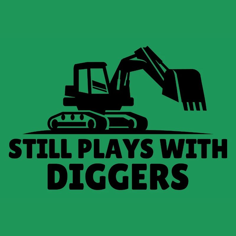 Still plays with diggers gift excavator driver