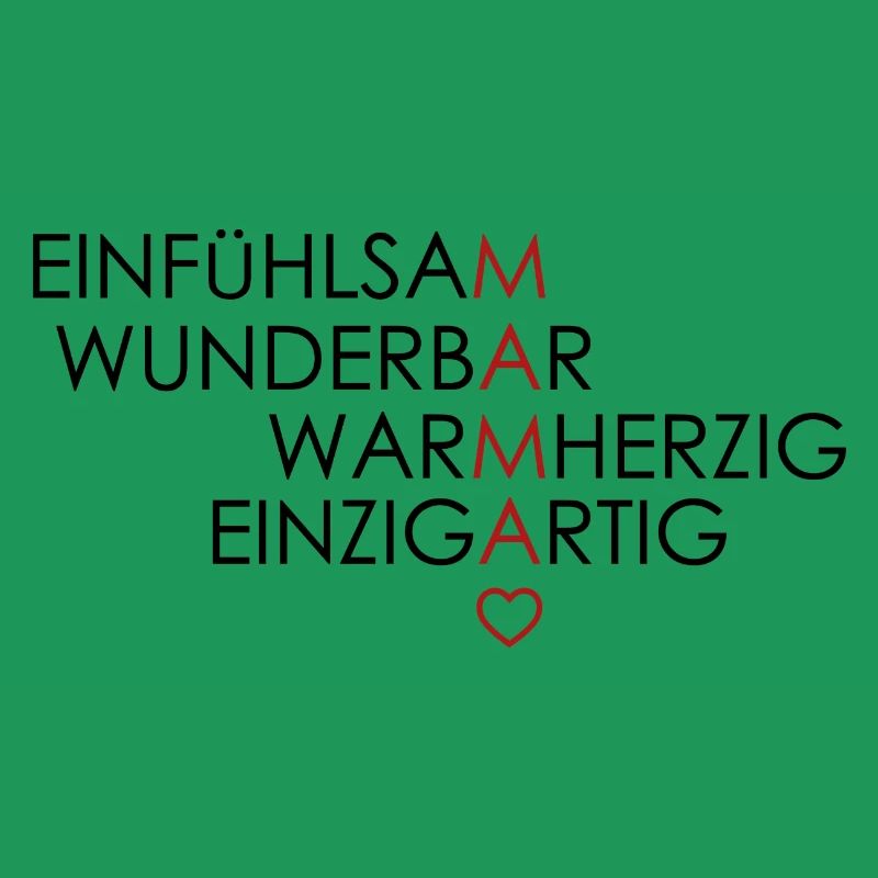 Mamashirt einfühlsam wunderbar warmherzig weiß