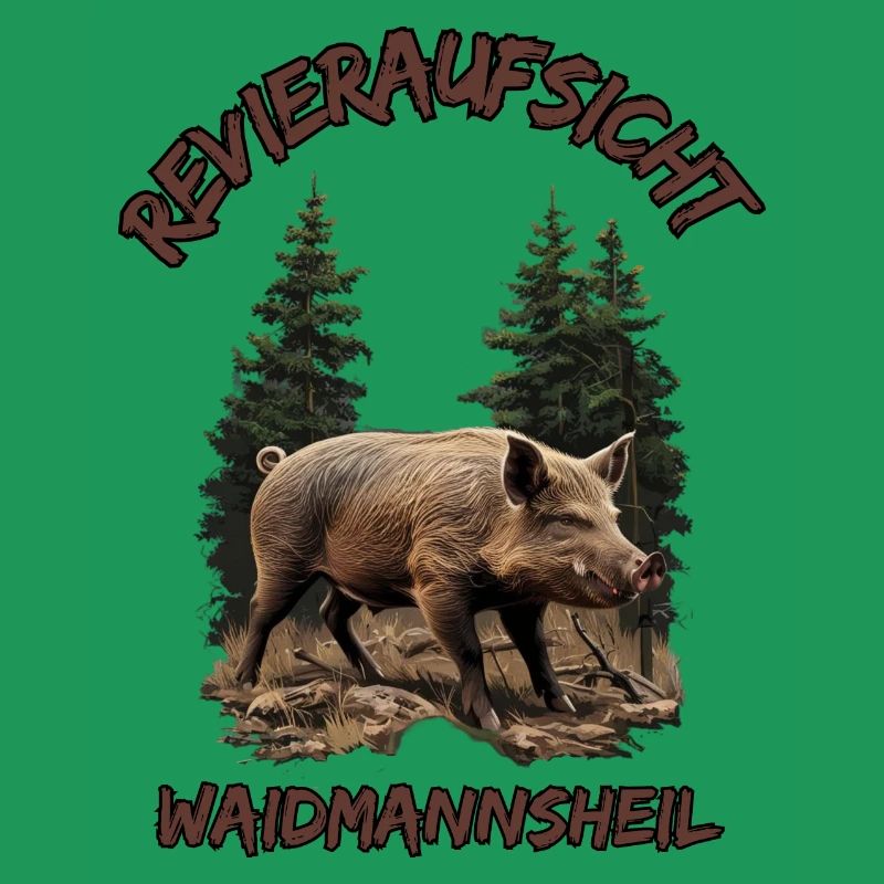 Jäger-Waidmannsheil Revieraufsicht-Wildschwein