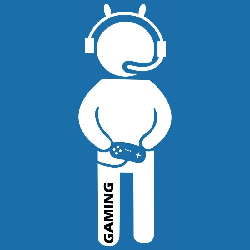 Mann mit Kopfhörer und Controller