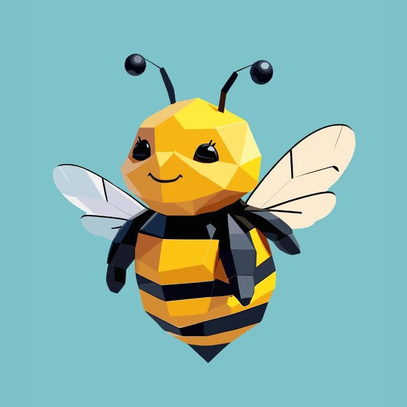 Cute polygon bumblebee design
