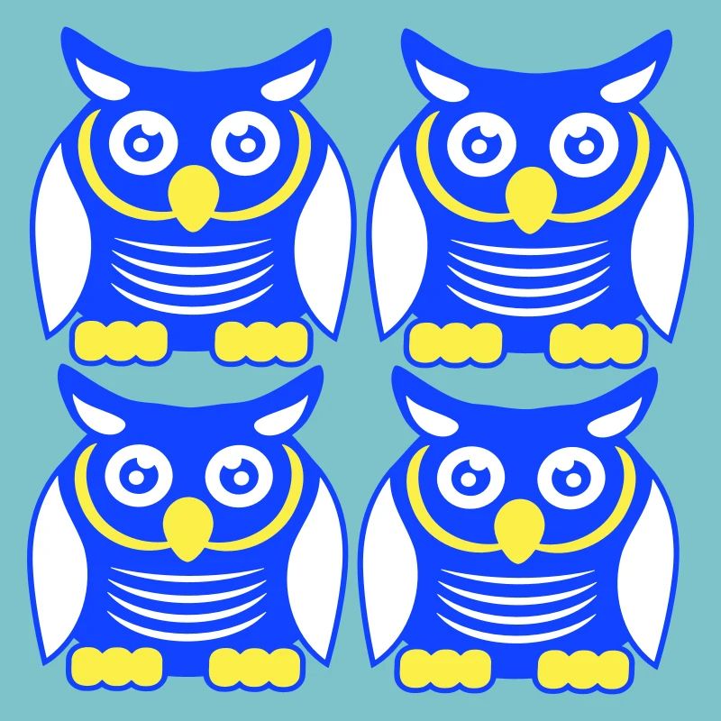Many Owls Decorative Pattern Team Eagle Owl 4 Friends