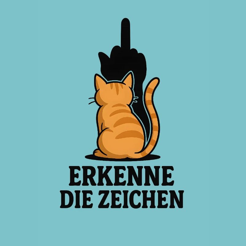 Recognize the Signs Cat Middle Finger