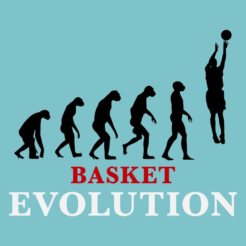 Basket Evolution Sport und Humor 3c