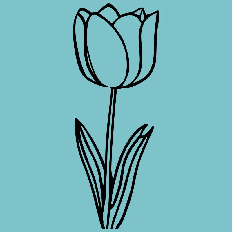 Simple tulip as vector illustration