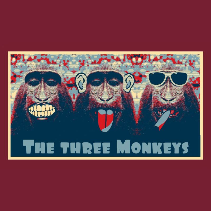 "Popart" Les Trois Singes